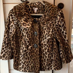 Cheetah pea coat